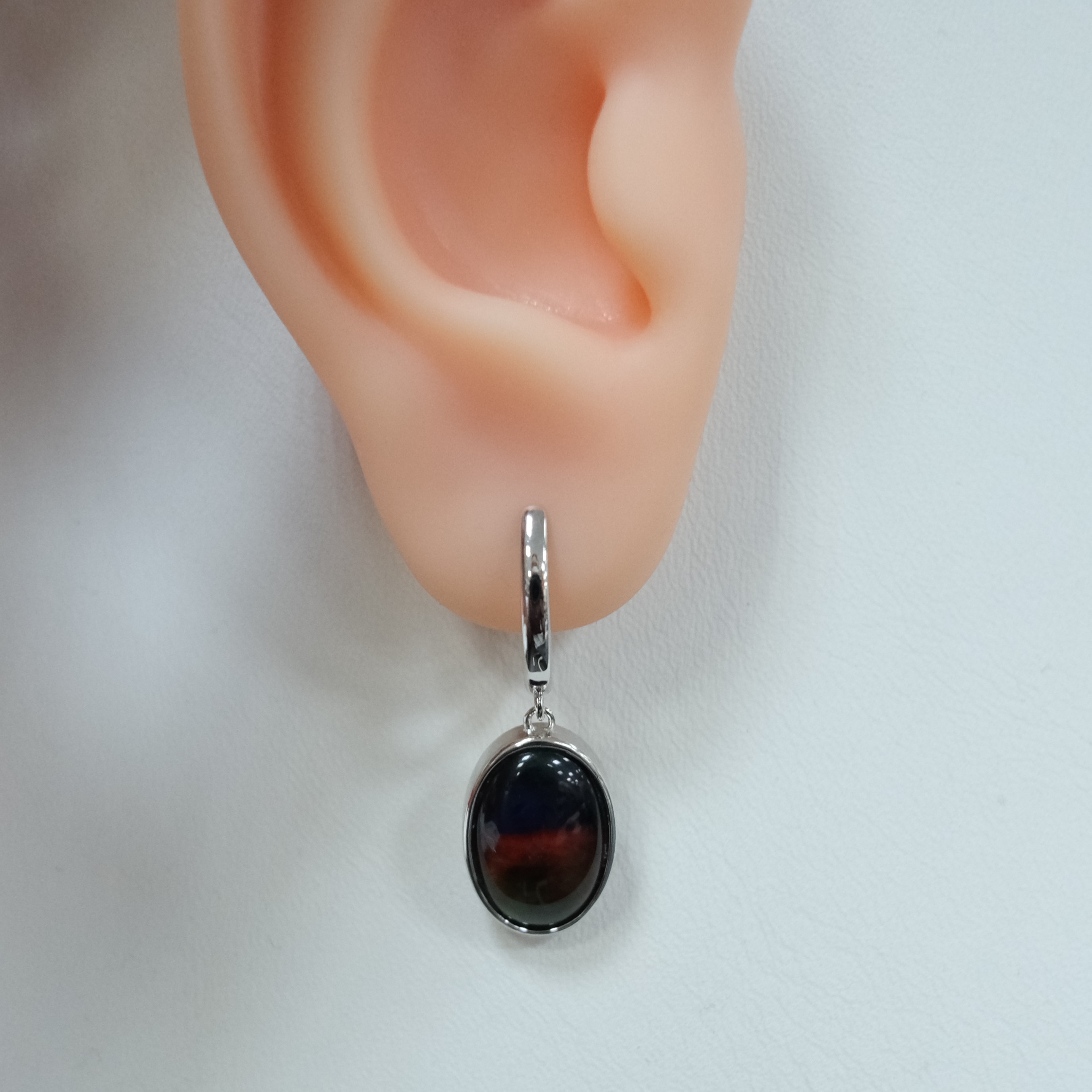 Серебряные серьги с аммолитами